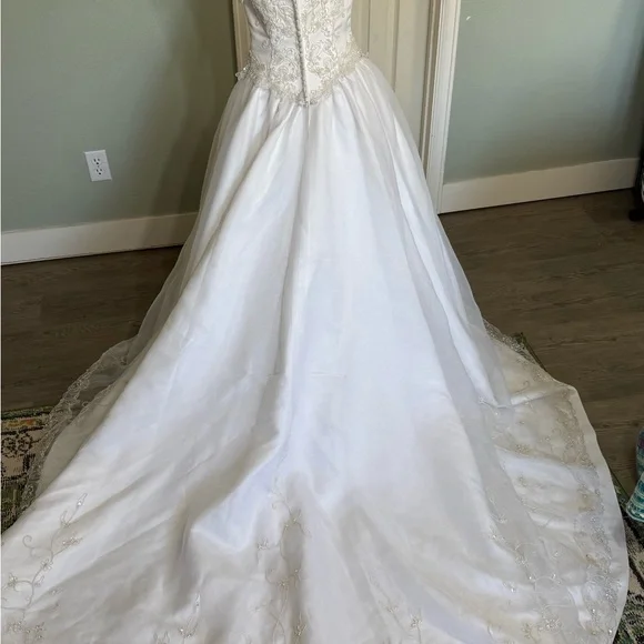 beaded illusion and crepe sheath wedding dress Dusty Rose Beaded Lace Sheath Bridal Gown Light Ivory main image 1